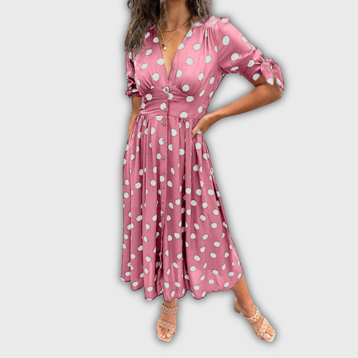 Noelle | Gepunktetes Midikleid