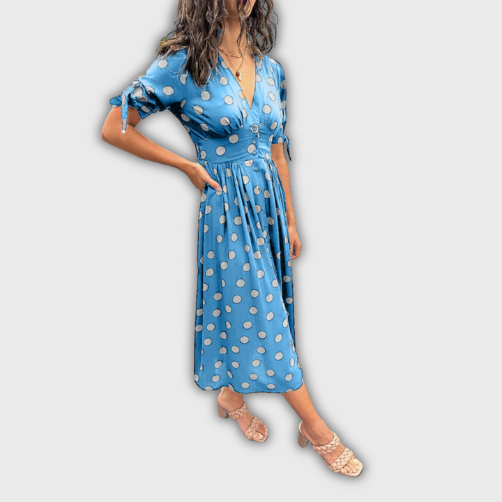 Noelle | Gepunktetes Midikleid