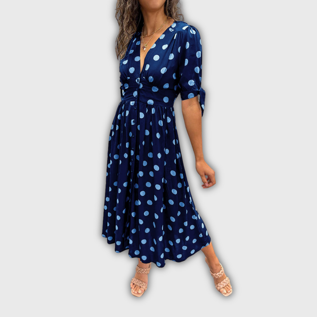 Noelle | Gepunktetes Midikleid