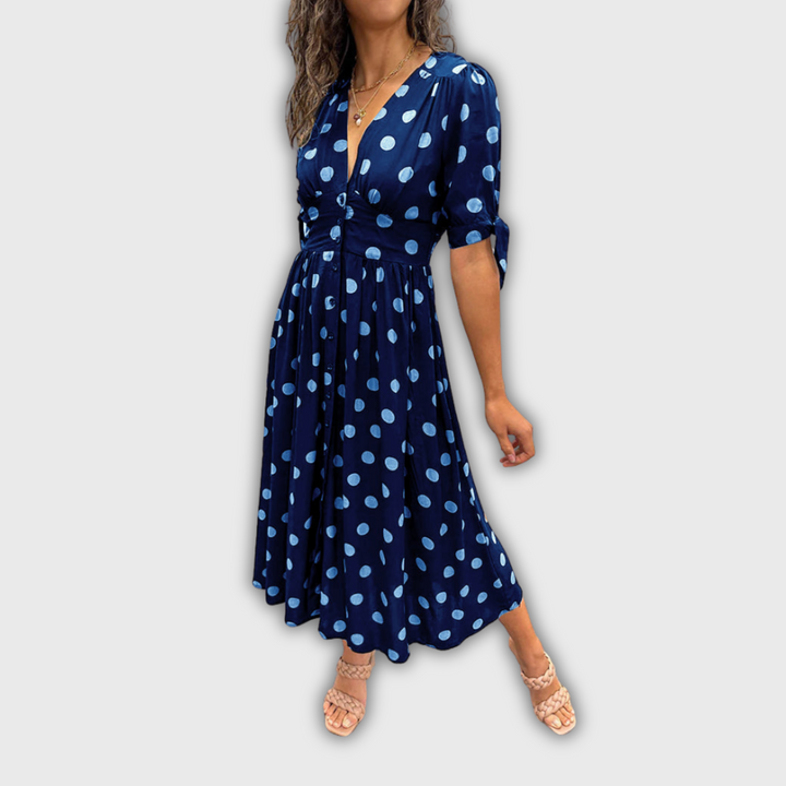 Noelle | Gepunktetes Midikleid