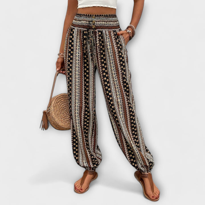Scarlett | Weite Hose mit Ethno-Print