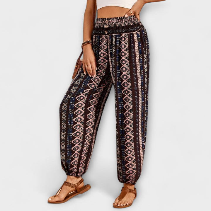 Scarlett | Weite Hose mit Ethno-Print