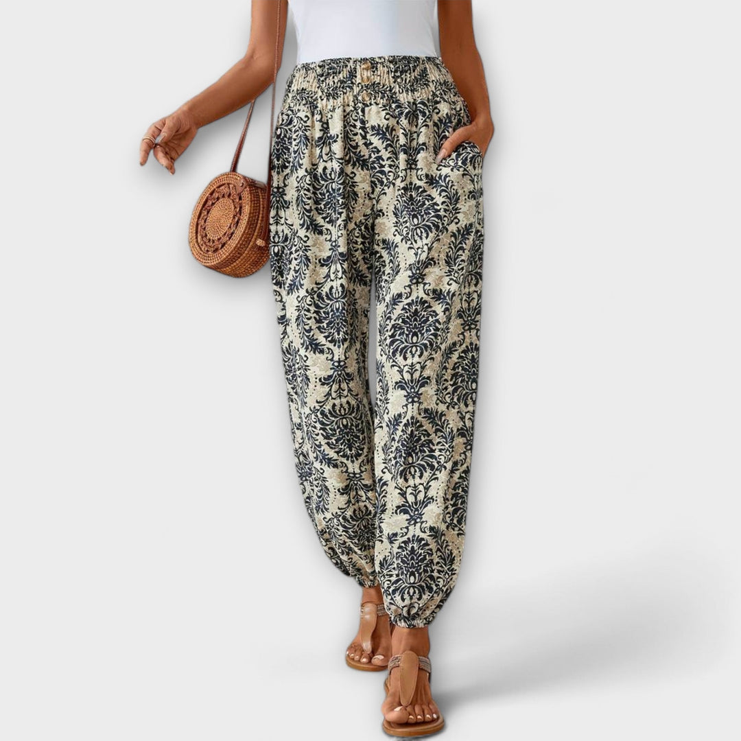 Scarlett | Weite Hose mit Ethno-Print