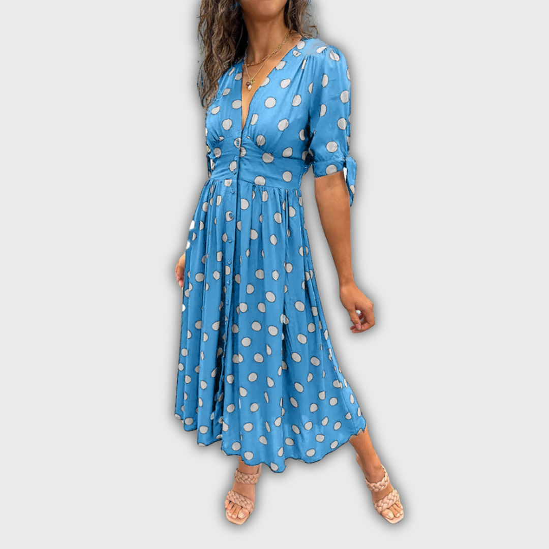 Noelle | Gepunktetes Midikleid