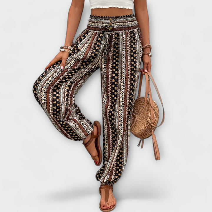 Scarlett | Weite Hose mit Ethno-Print