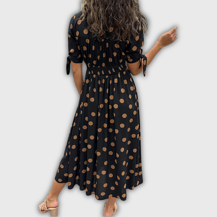Noelle | Gepunktetes Midikleid