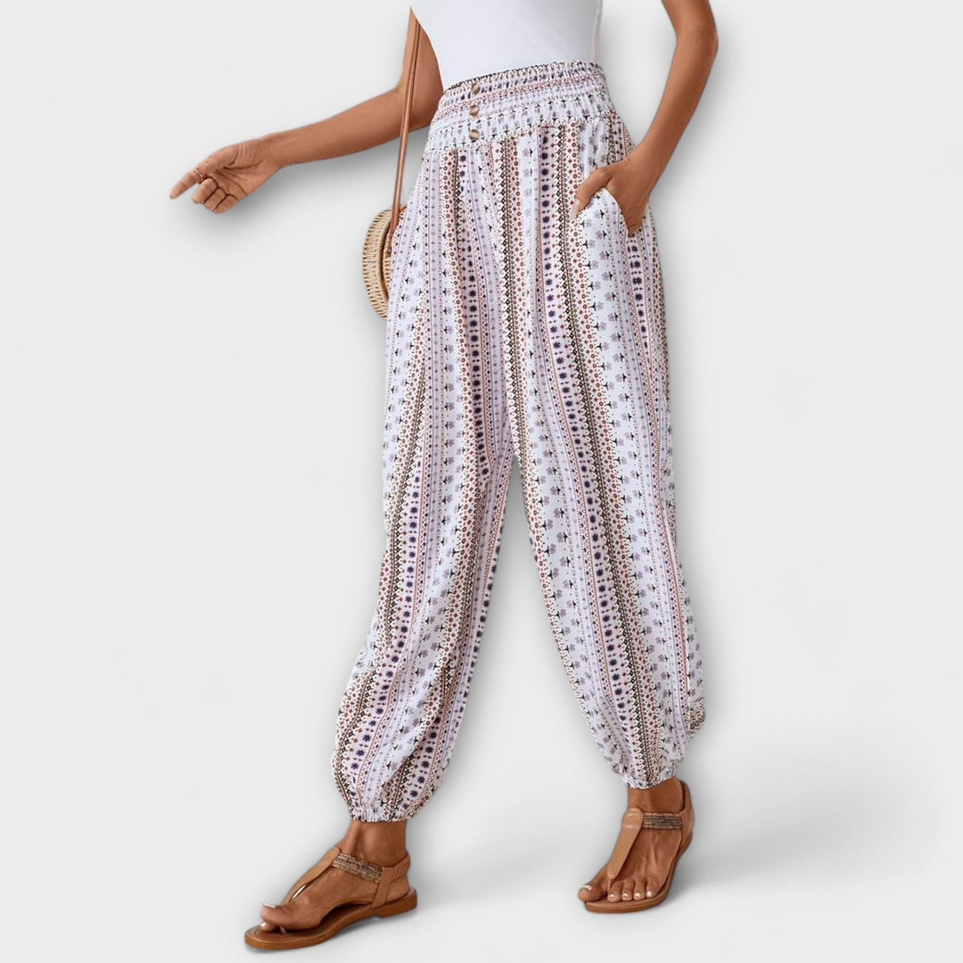 Scarlett | Weite Hose mit Ethno-Print