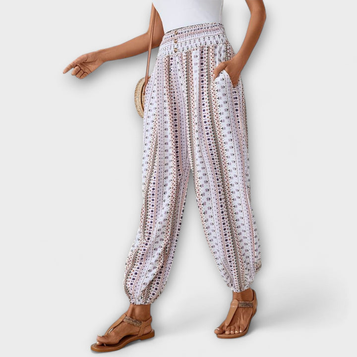 Scarlett | Weite Hose mit Ethno-Print