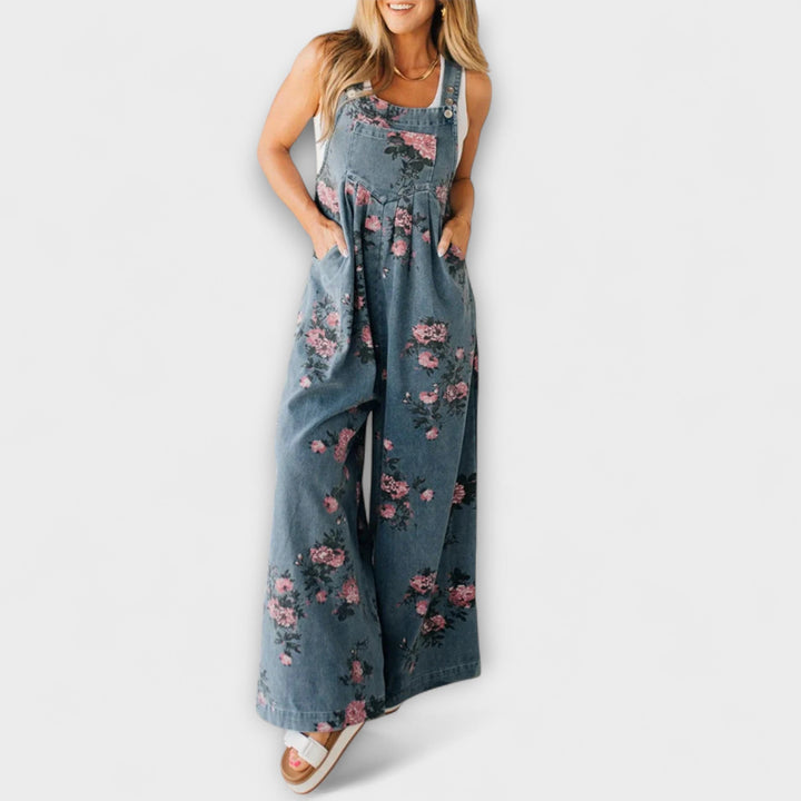 Bethany | Lässige Latzhose mit Blumenprint