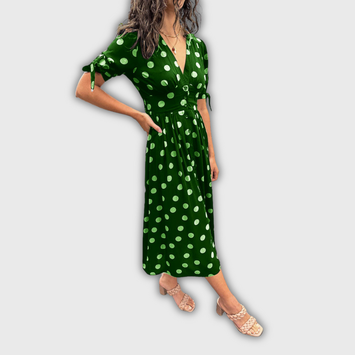 Noelle | Gepunktetes Midikleid