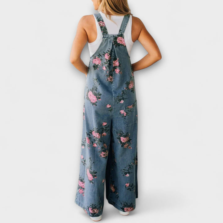 Bethany | Lässige Latzhose mit Blumenprint
