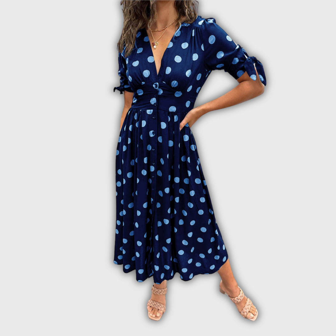 Noelle | Gepunktetes Midikleid