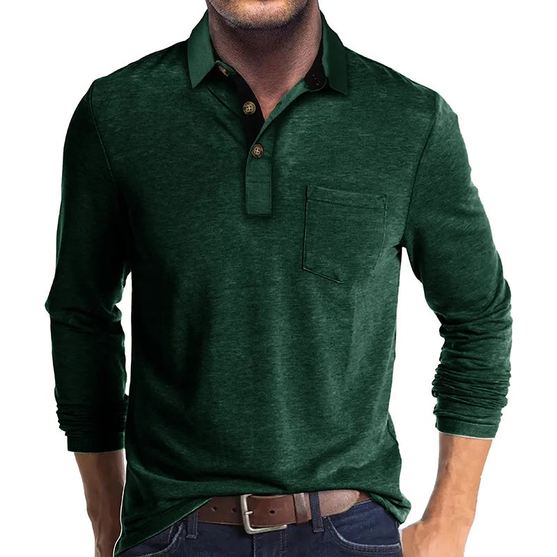Jörg | Langarmshirt in Unifarbe