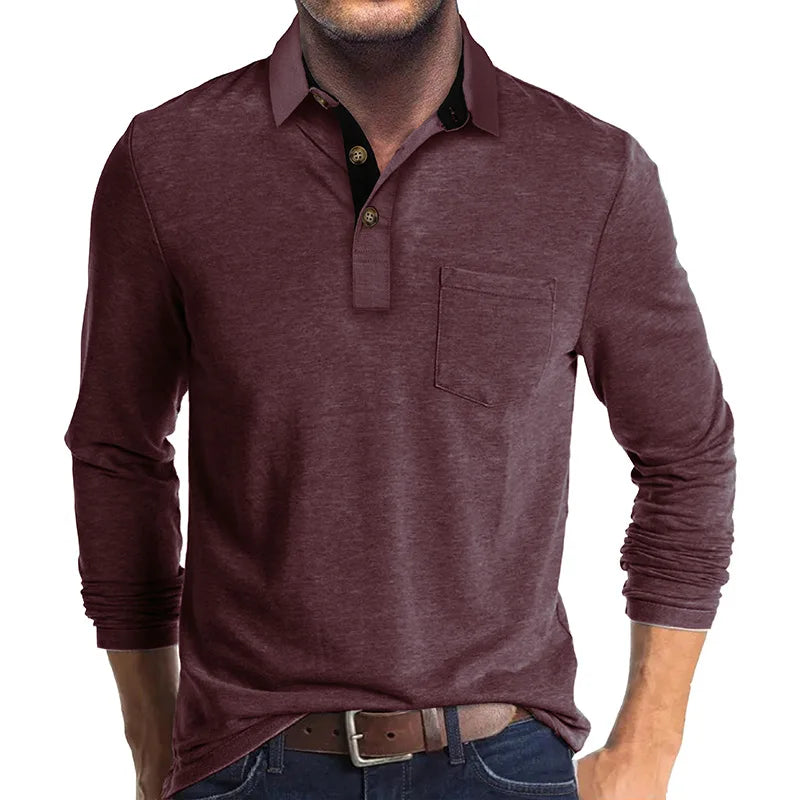Jörg | Langarmshirt in Unifarbe