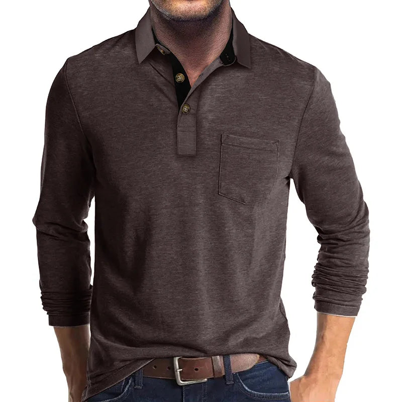 Jörg | Langarmshirt in Unifarbe