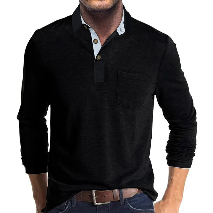 Jörg | Langarmshirt in Unifarbe