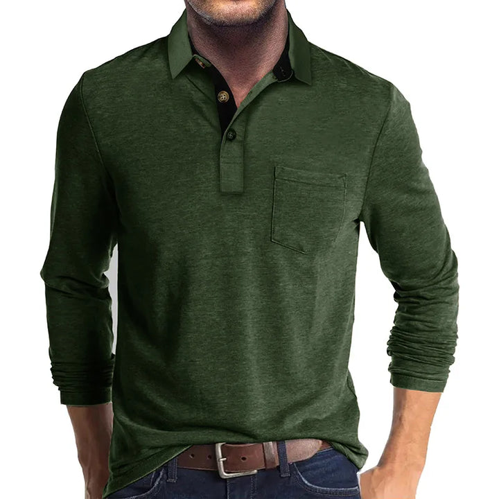 Jörg | Langarmshirt in Unifarbe