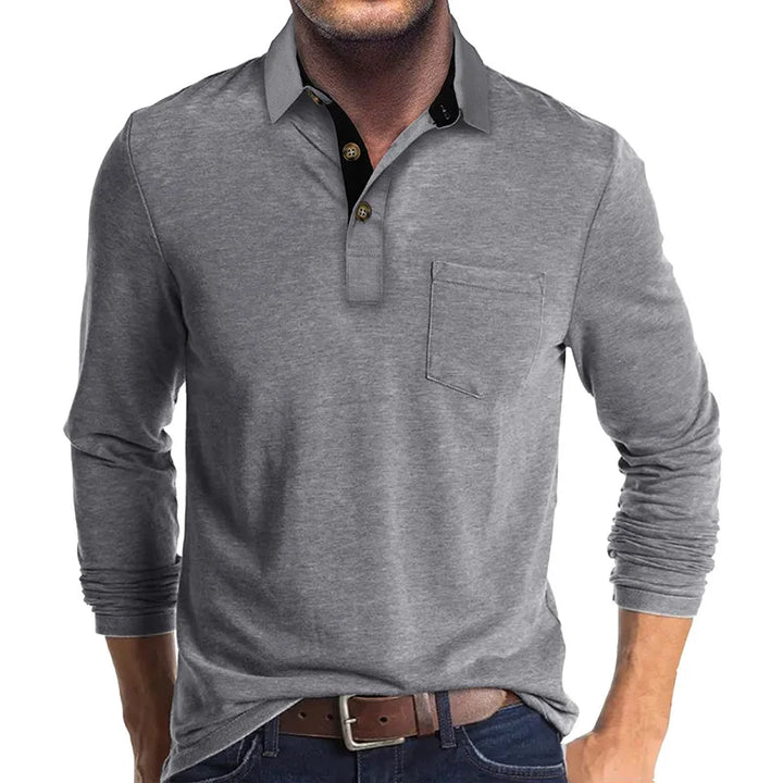 Jörg | Langarmshirt in Unifarbe