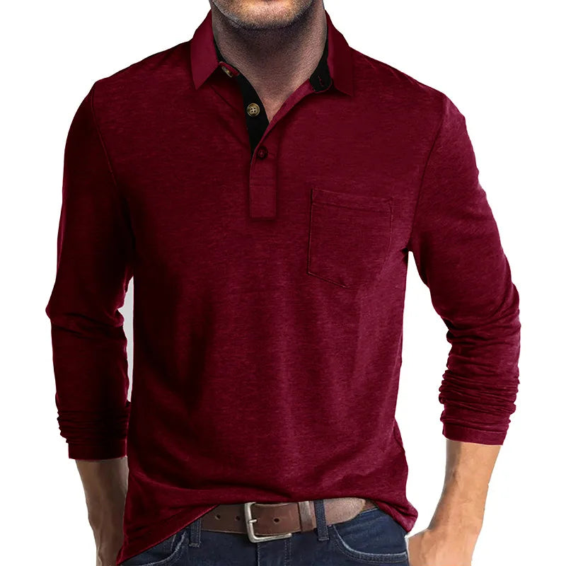 Jörg | Langarmshirt in Unifarbe