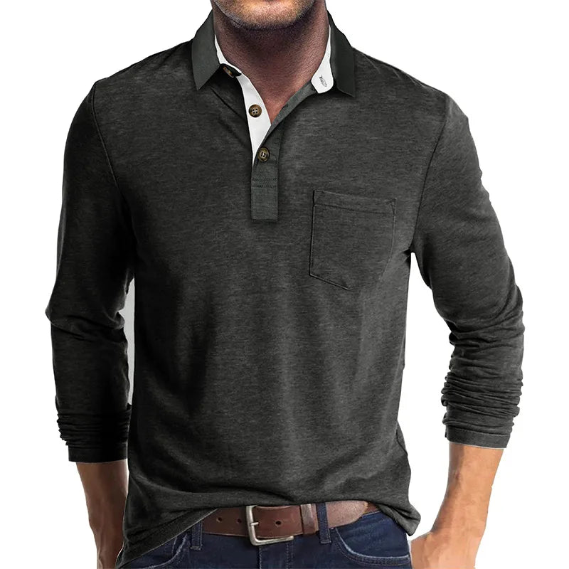 Jörg | Langarmshirt in Unifarbe