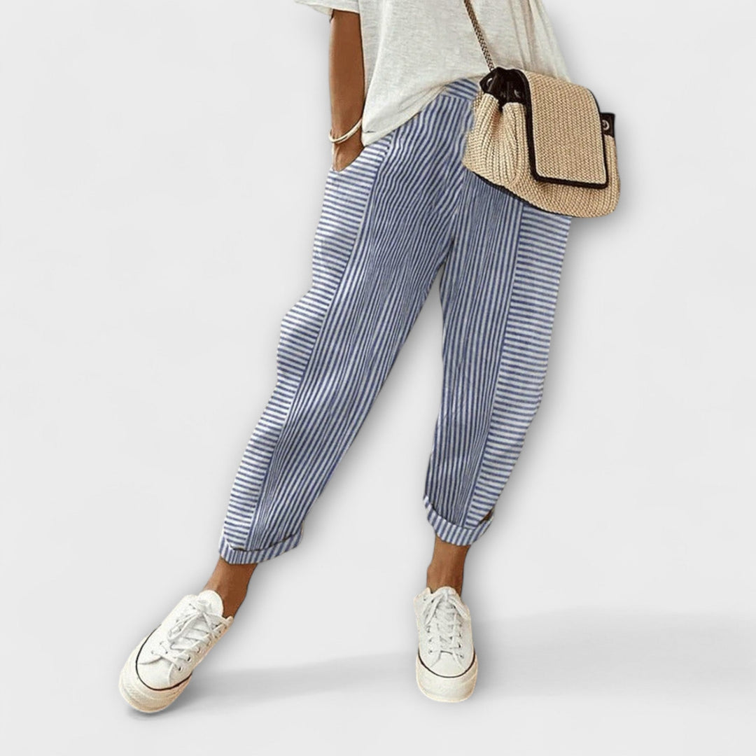 Sanne | Bequeme gestreifte Hose