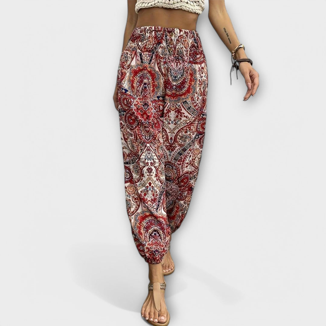Scarlett | Weite Hose mit Ethno-Print
