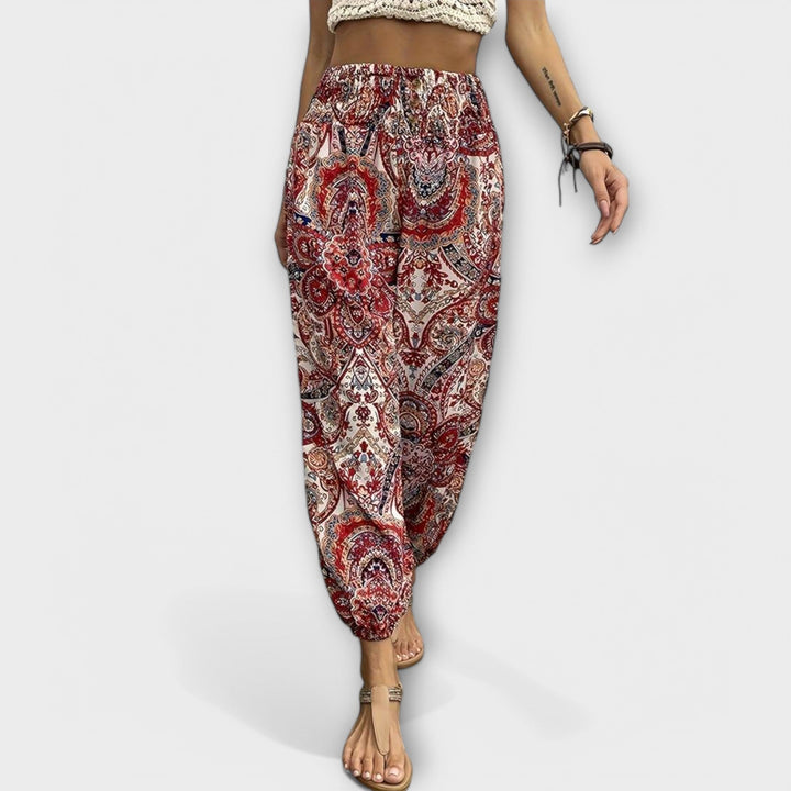 Scarlett | Weite Hose mit Ethno-Print
