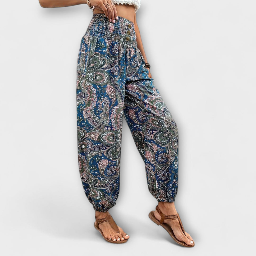 Scarlett | Weite Hose mit Ethno-Print