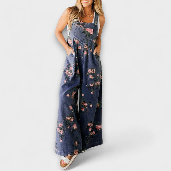Bethany | Lässige Latzhose mit Blumenprint