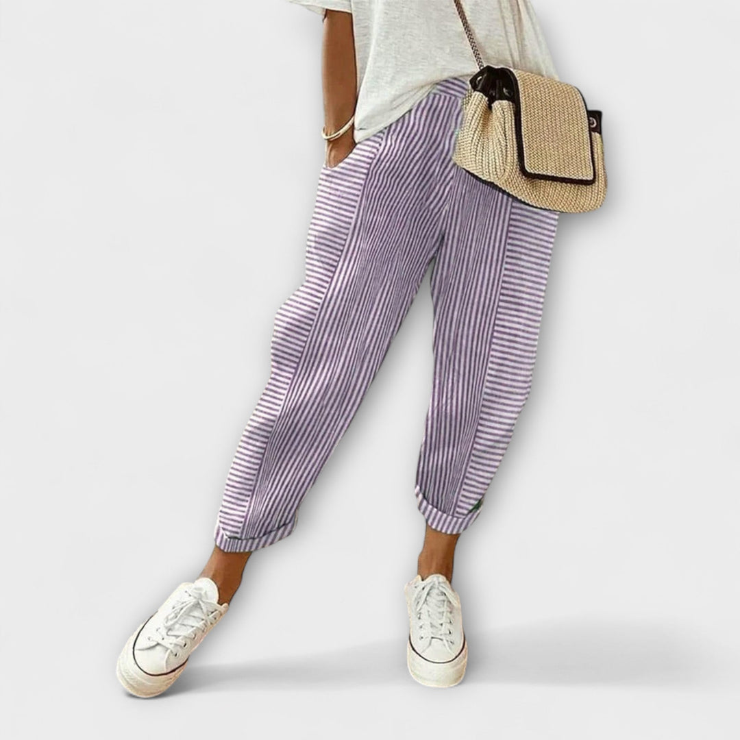 Sanne | Bequeme gestreifte Hose