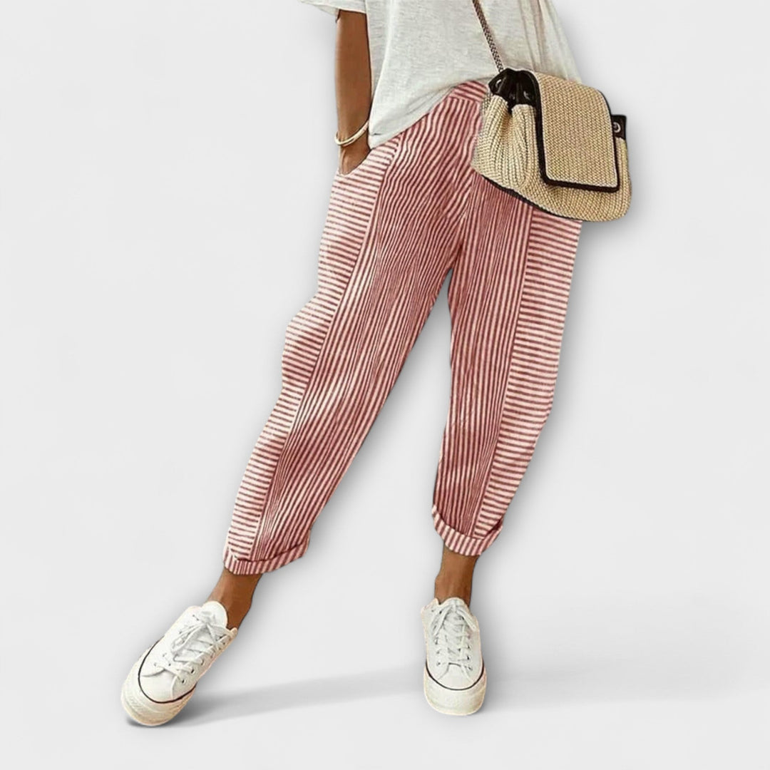 Sanne | Bequeme gestreifte Hose